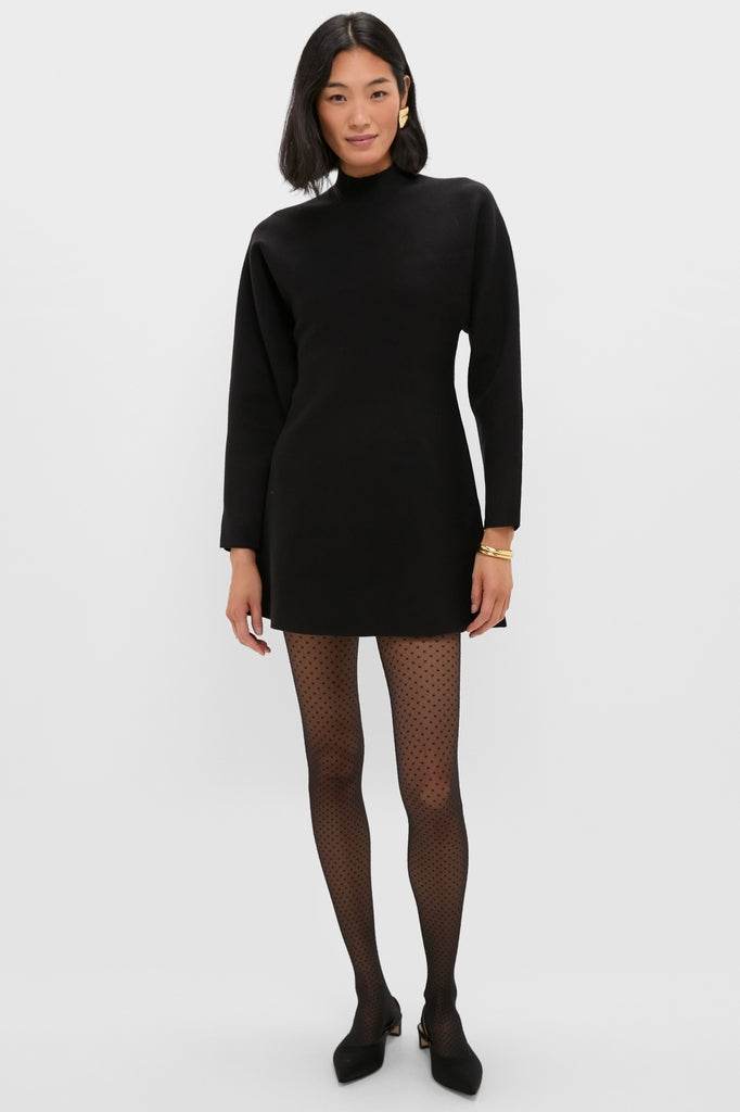 Black Anzu Puplum Sweater Mini Dress