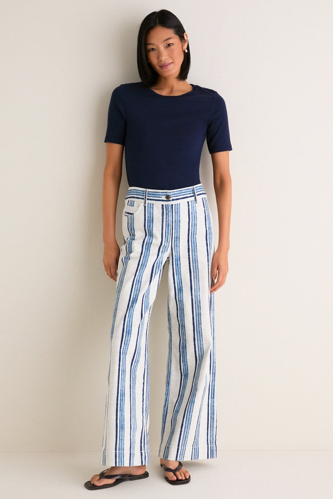 Blue Stripe Pascal Pant