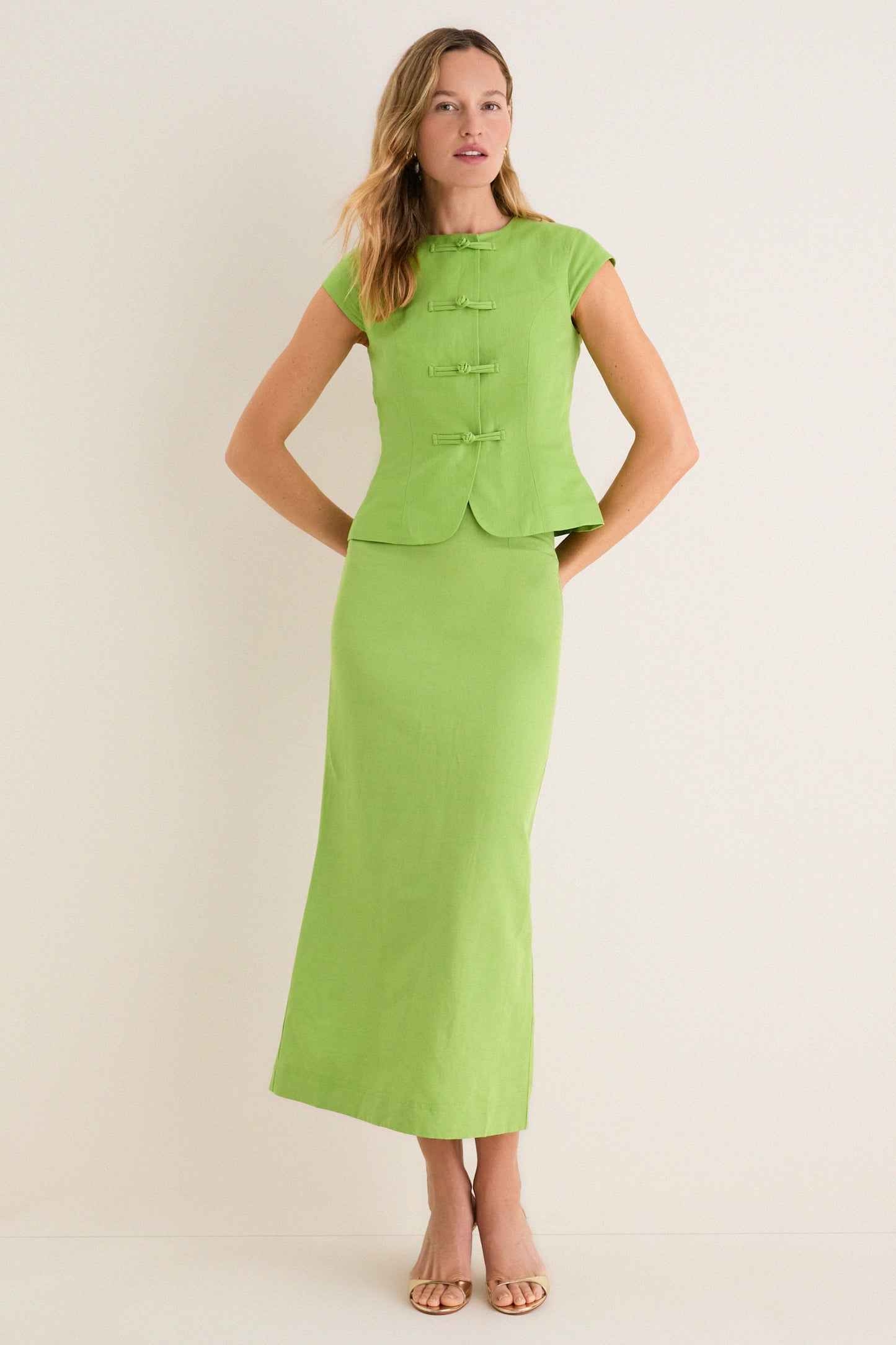 Apple Connie Linen Mix Top