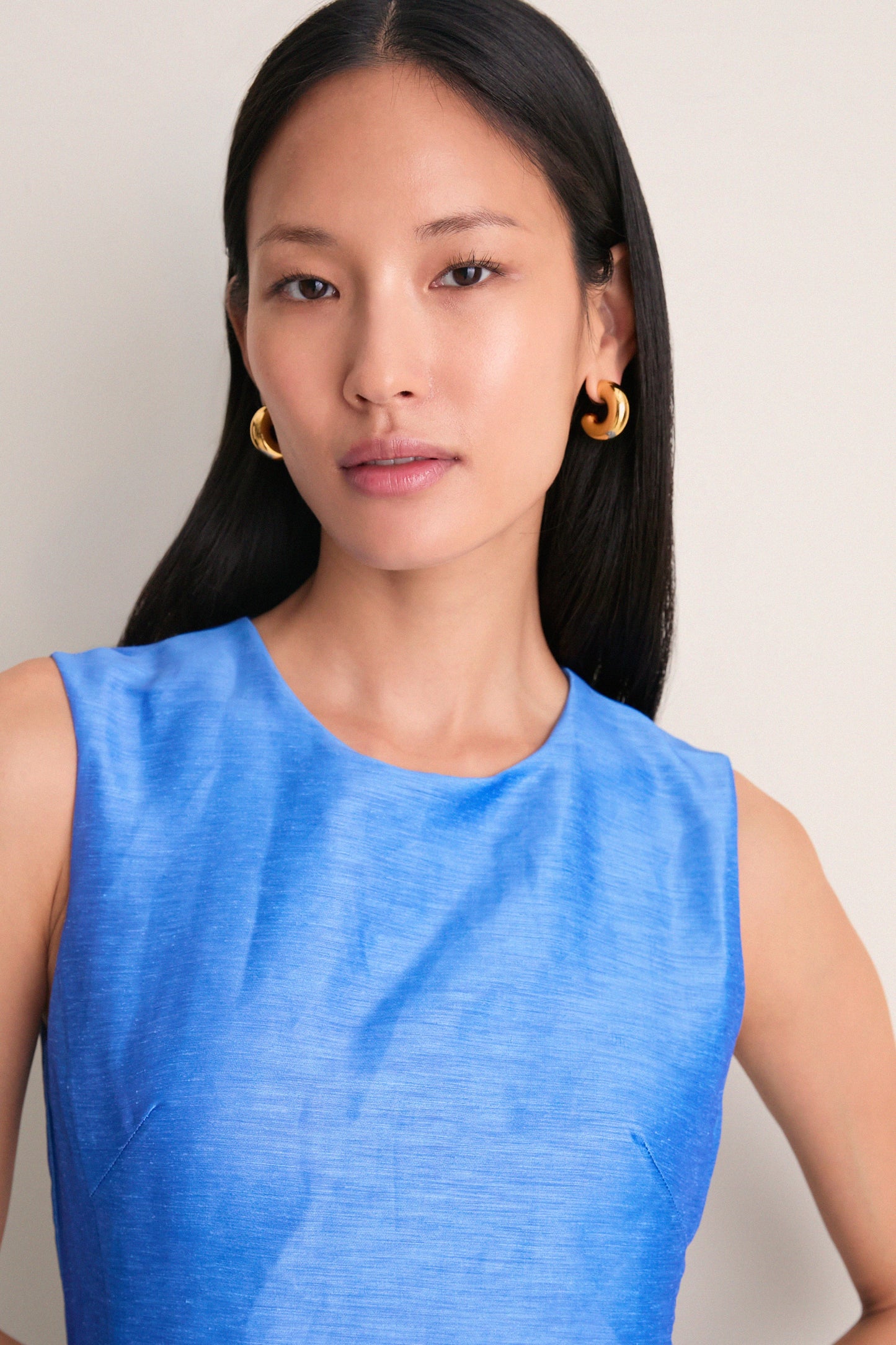 Azure Cleo Applique Midi Dress