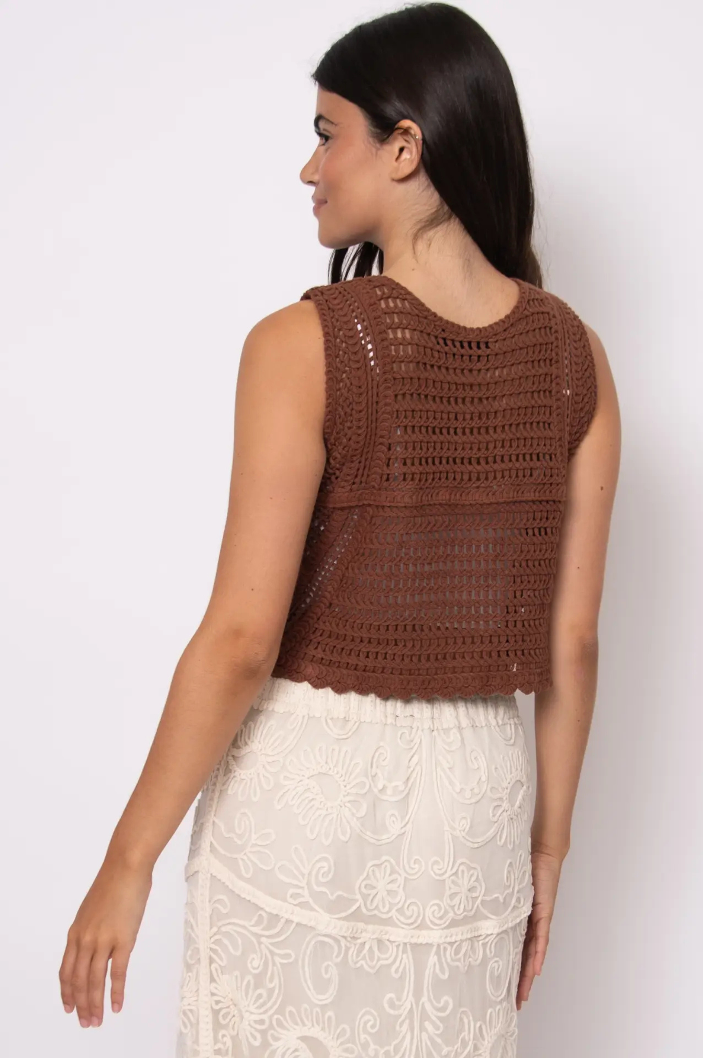 Stephie Sleeveless V Neck Cardigan