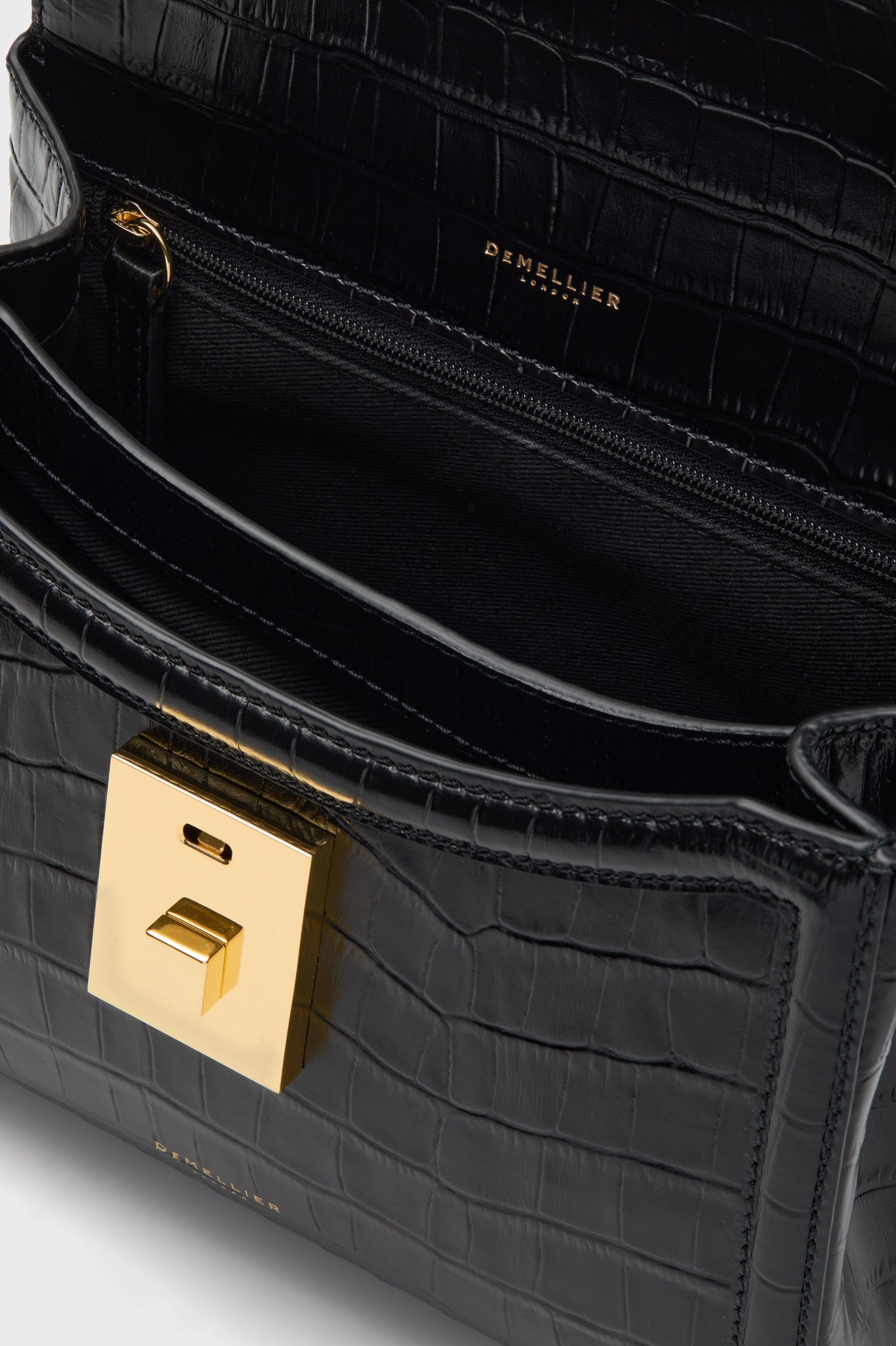 Black Croc Paris Bag