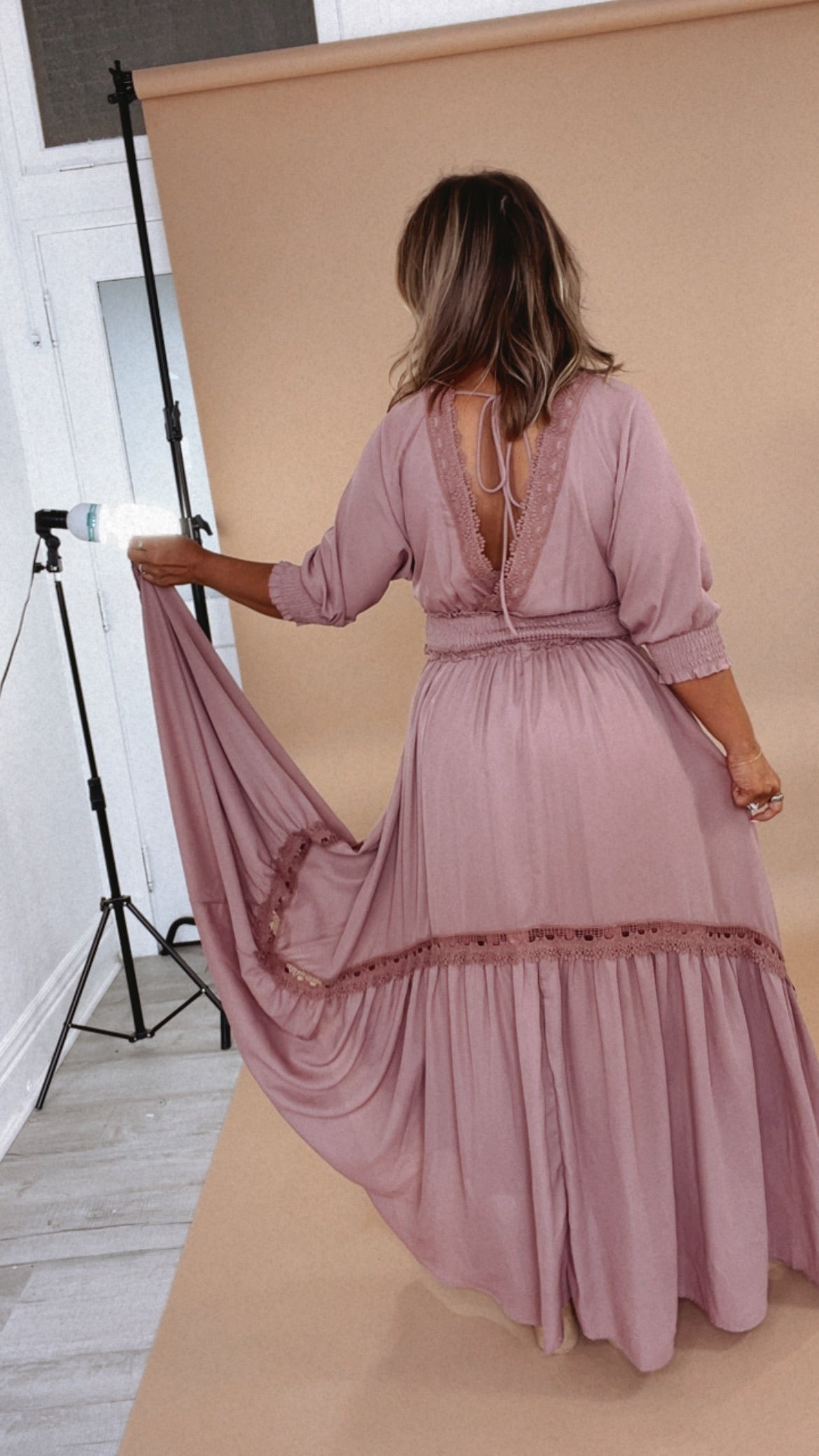ECB Exclusive: Most Admired Maxi Dress , Blush