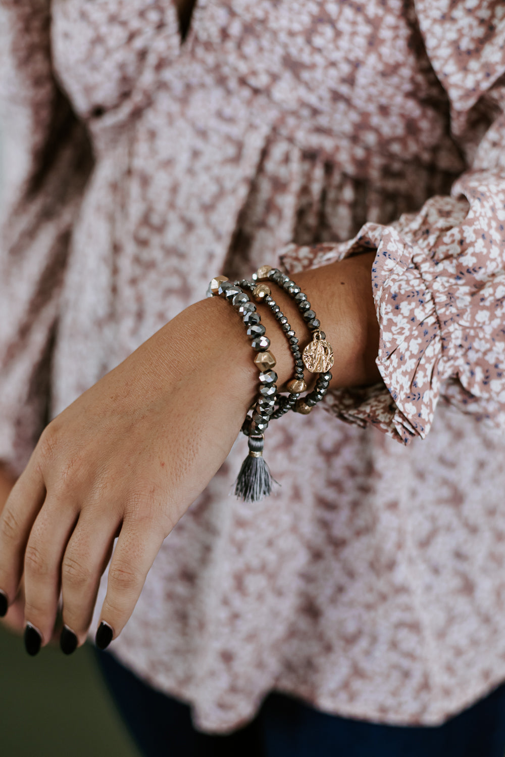 Level Up Bracelet Stack, Grey