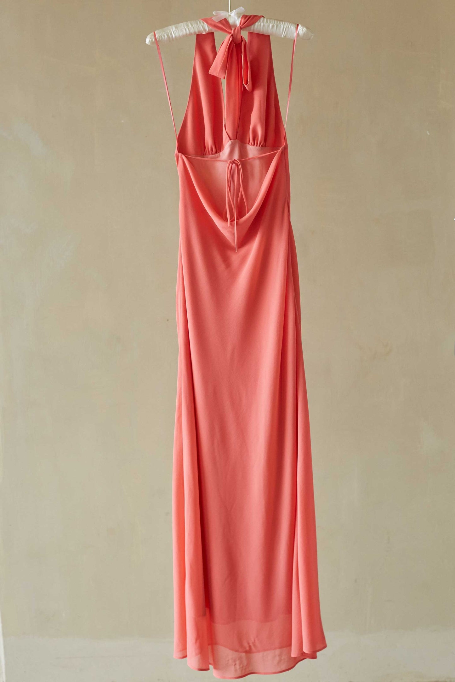 Mari Halter Chiffon Maxi Dress