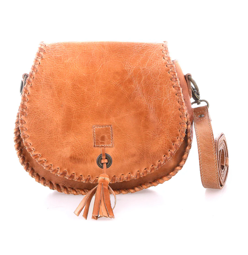 Bedstu Half Moon Crossbody, Tan Rustic