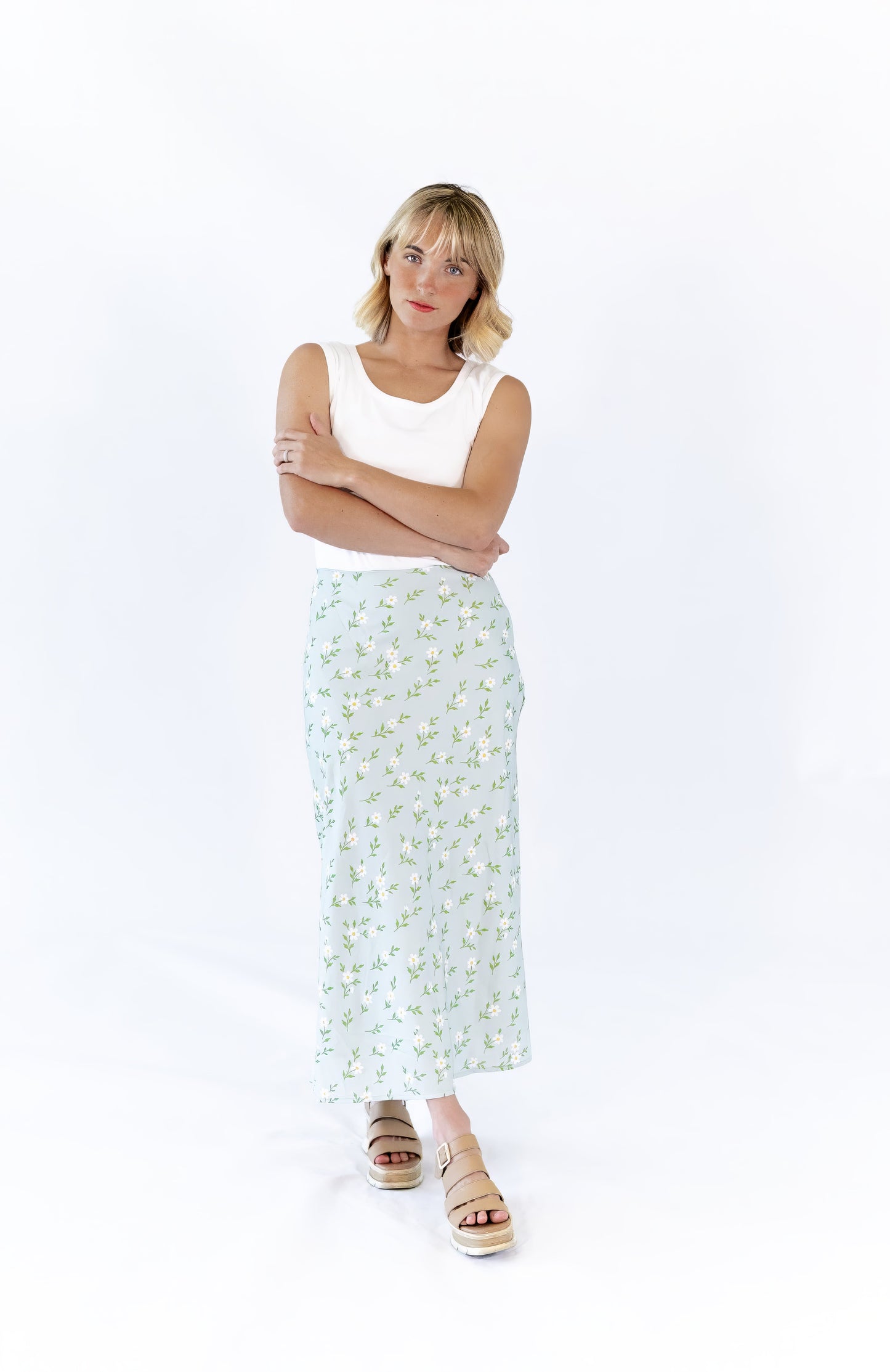 Lily Floral Slip Skirt