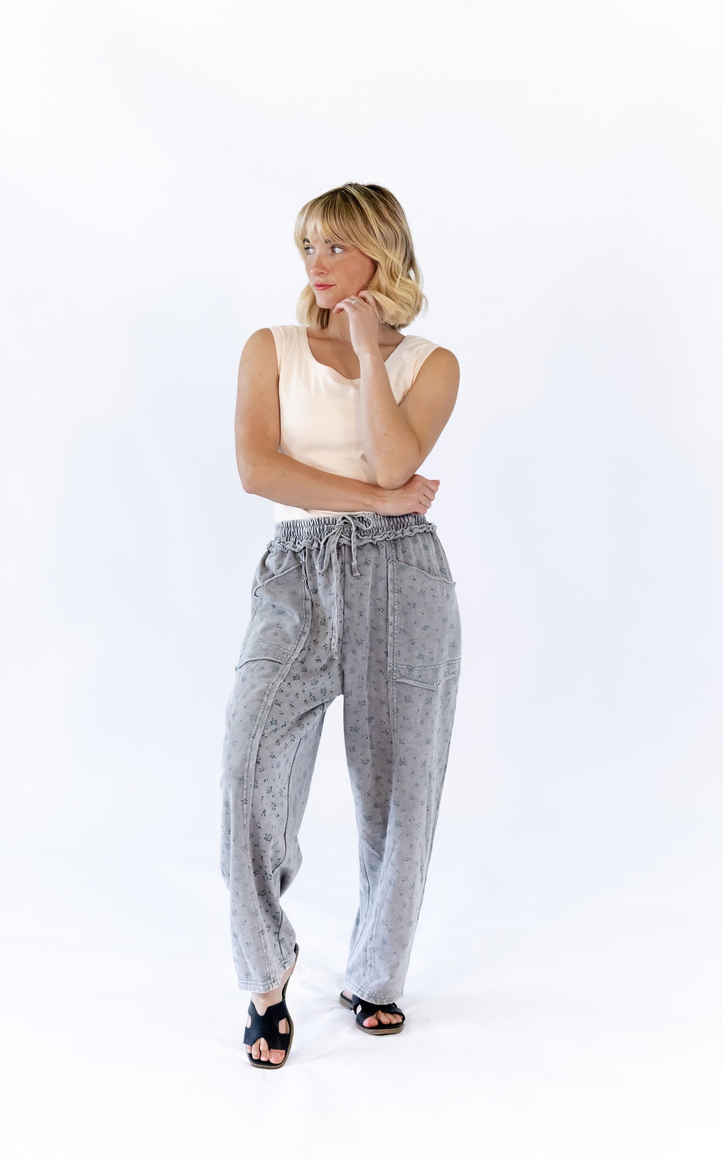 Raven Floral Sweats