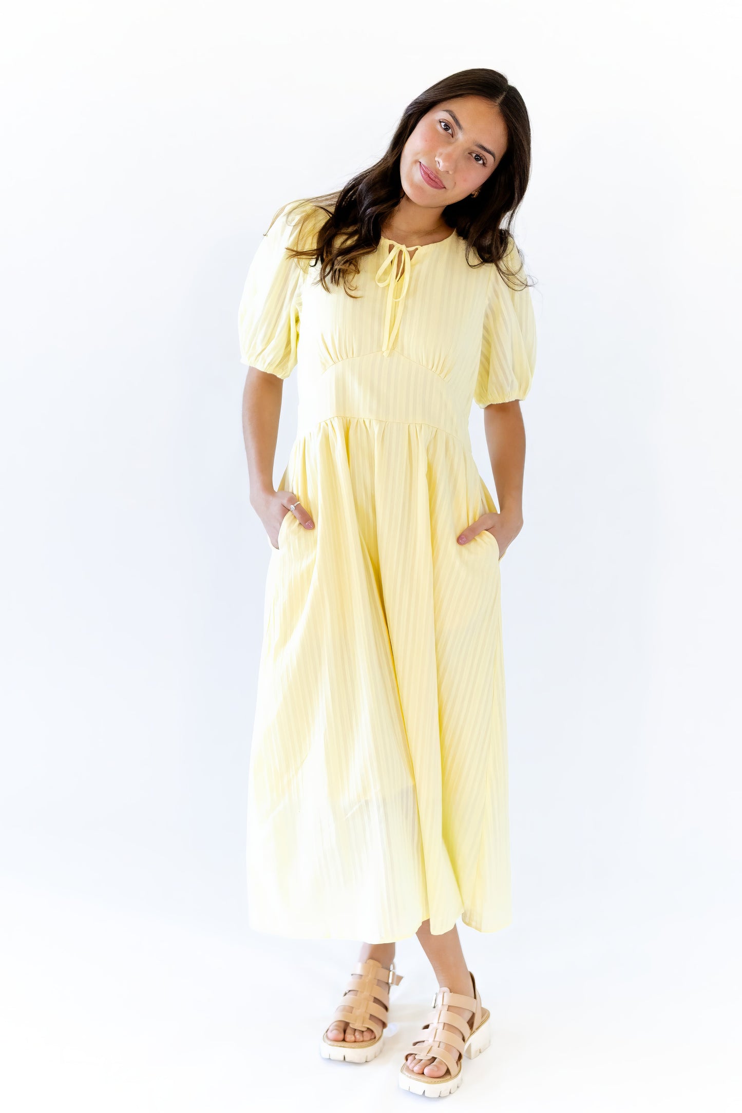 Lucia Tie Detail Midi Dress