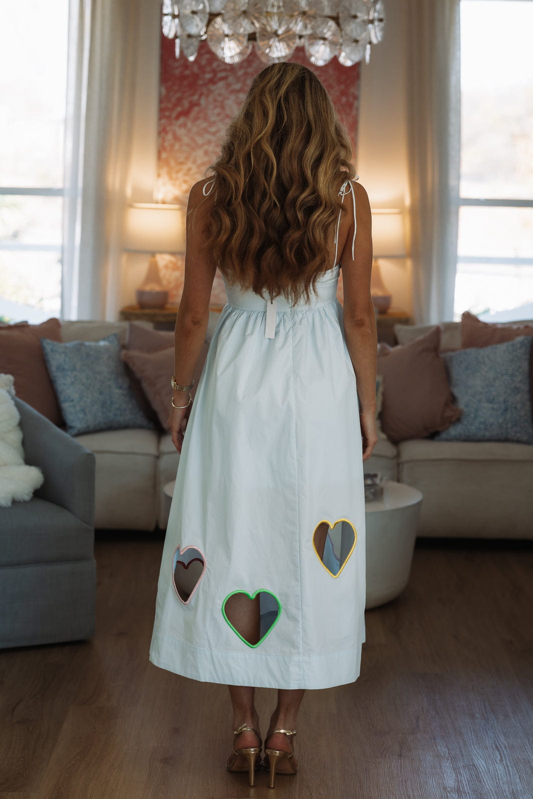 Cupid's Cutout Midi Dress - Baby Blue