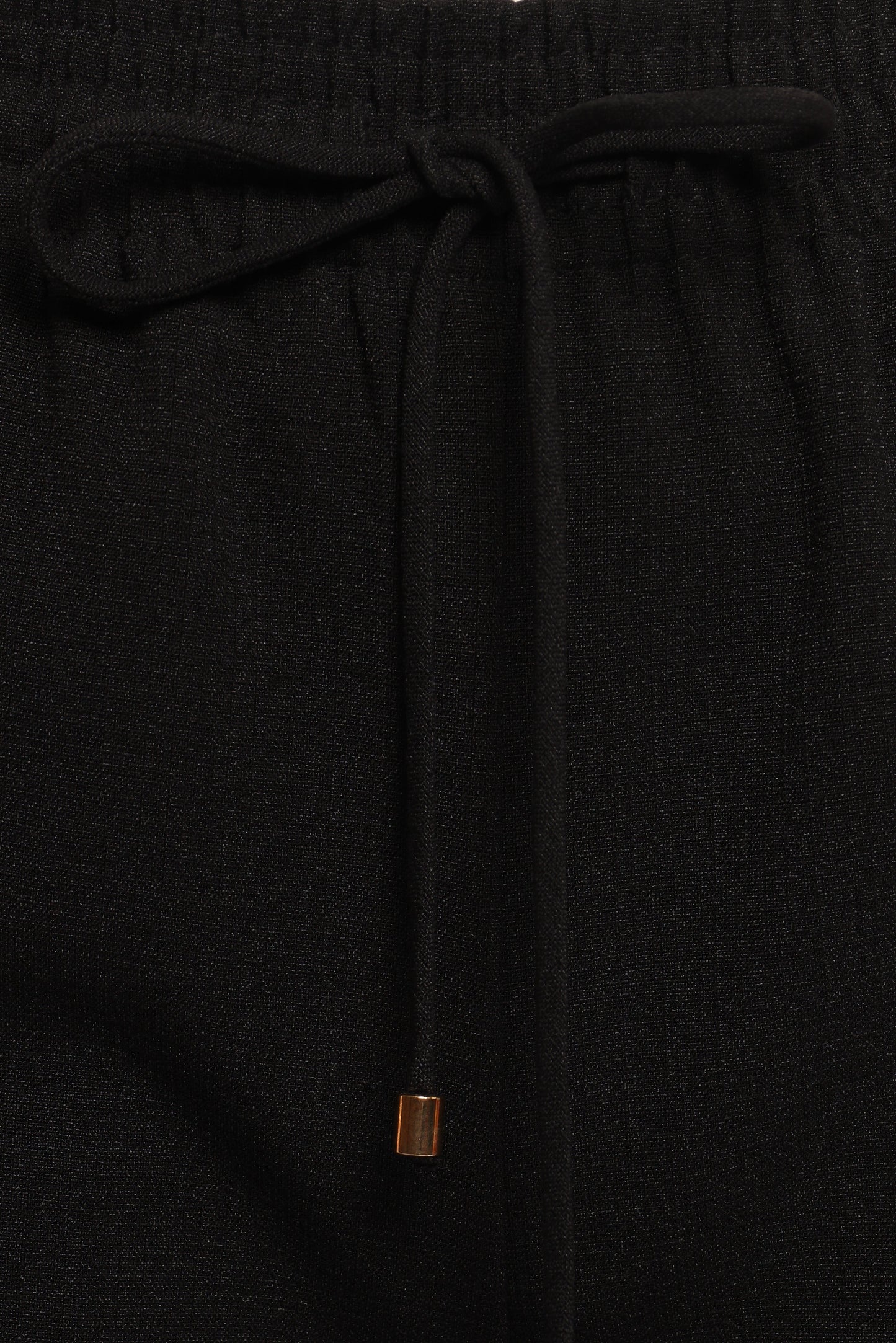 Cinch Wide Leg Crepe Pant - Black