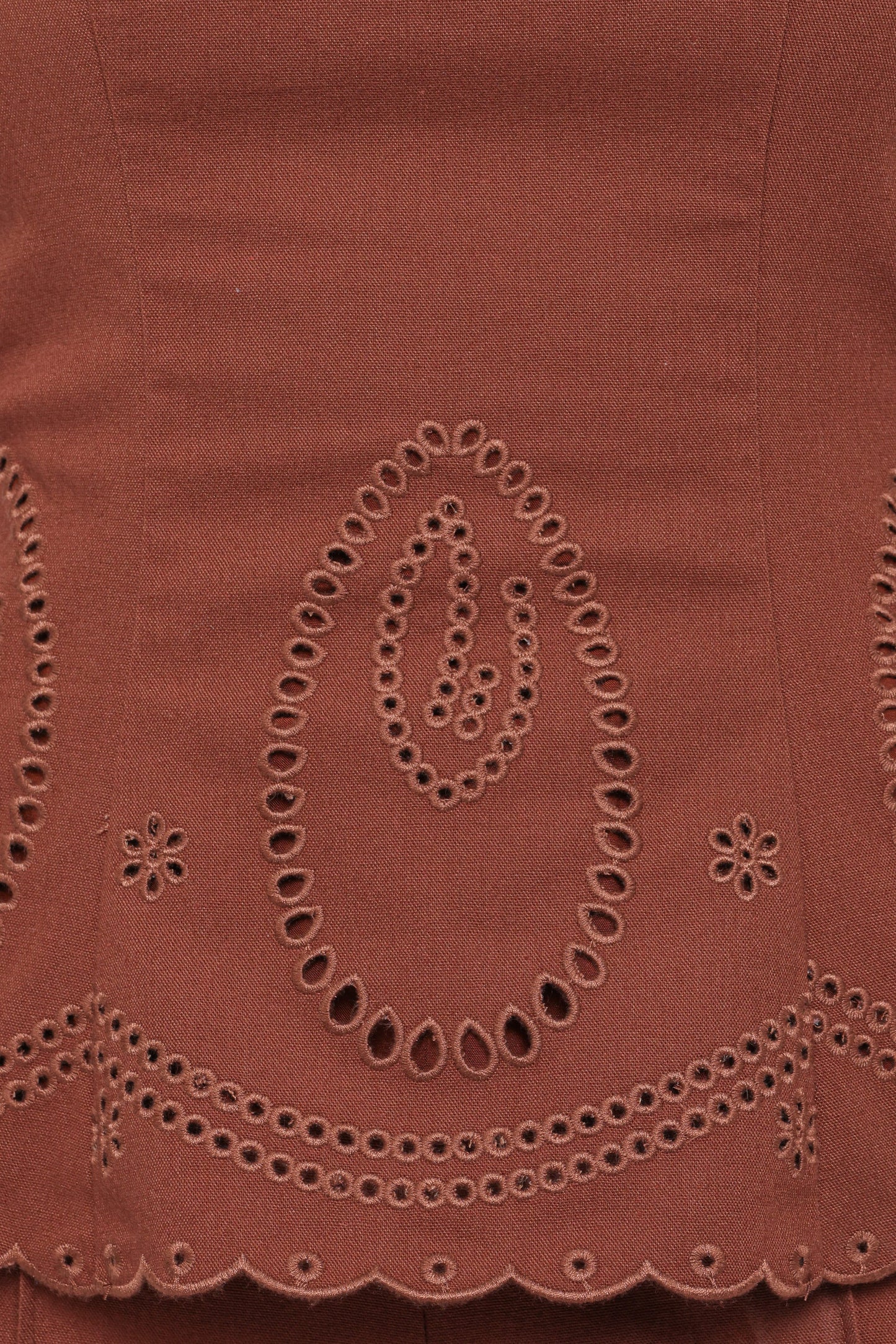 Benton Eyelet Strapless Top - Brown