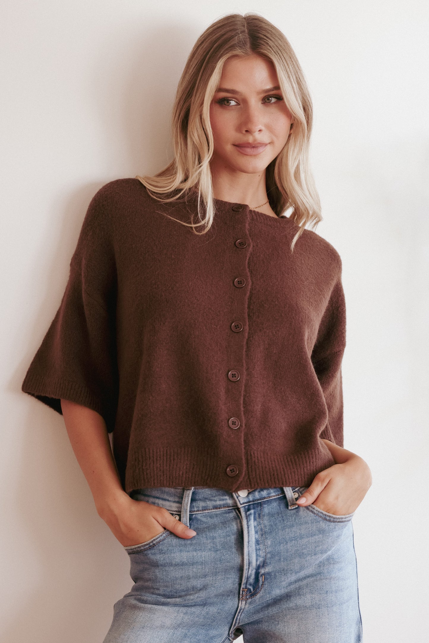 Lilith Knit Top - Chocolate Brown