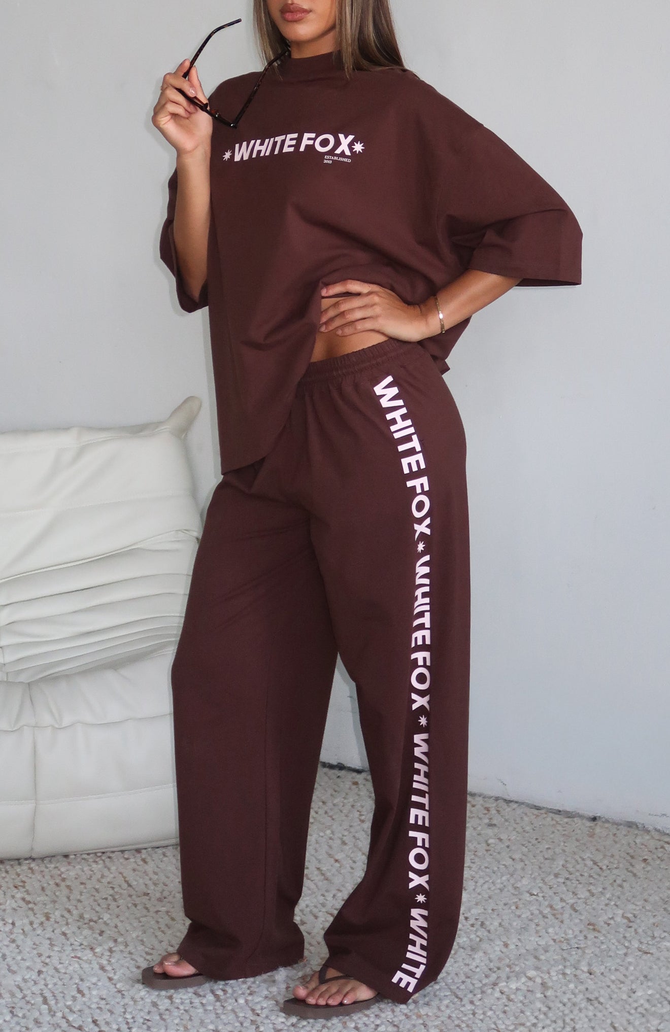 Tender Hearts Track Pants Chocolate