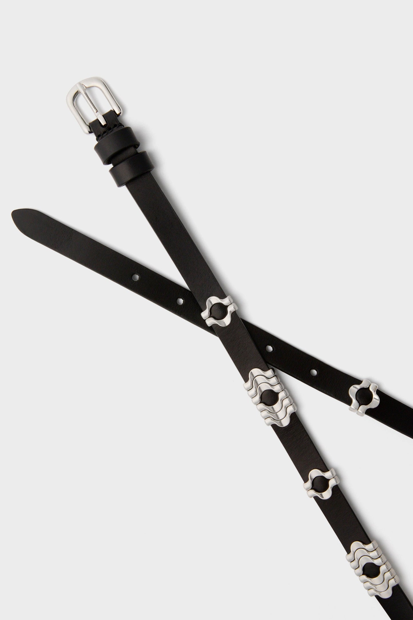 Black and Silver Odena Belt