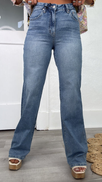 Nico High Rise Wide Leg Denim, Medium
