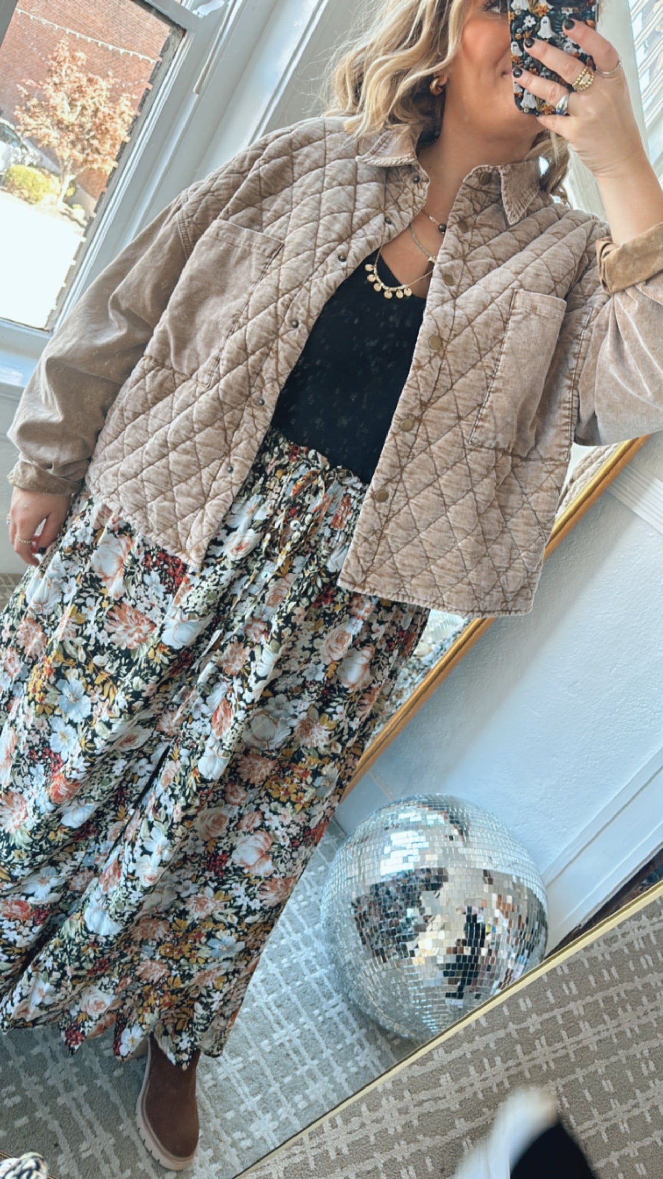 Corduroy Mineral Washed Jacket, Coffee