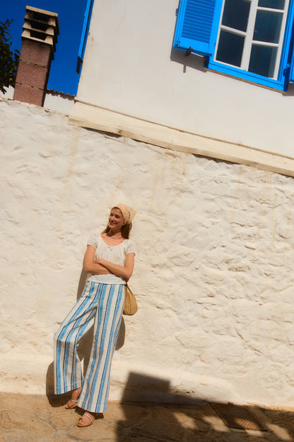 Blue Stripe Pascal Pant