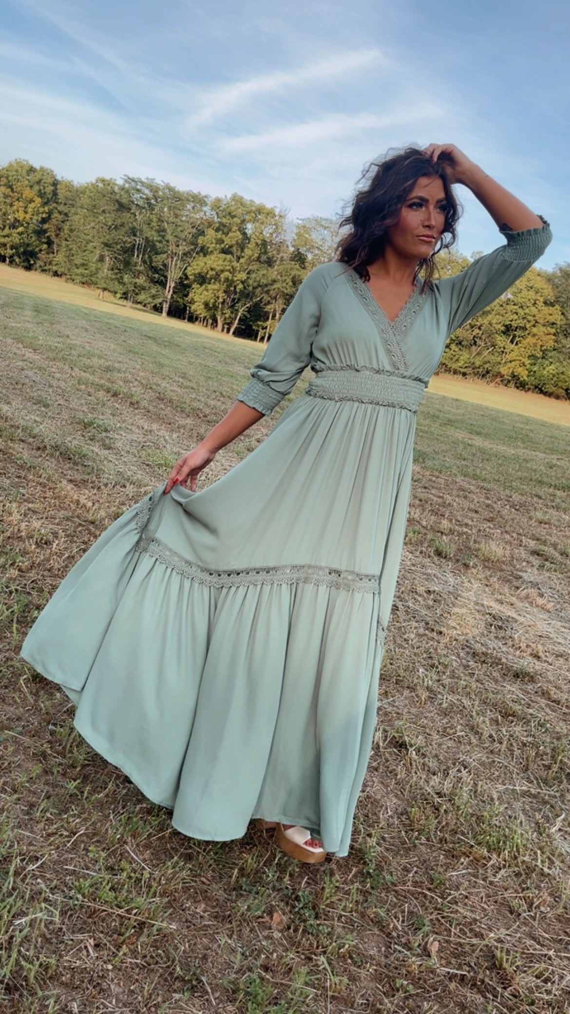 ECB Exclusive: Most Admired Maxi Dress , Sage