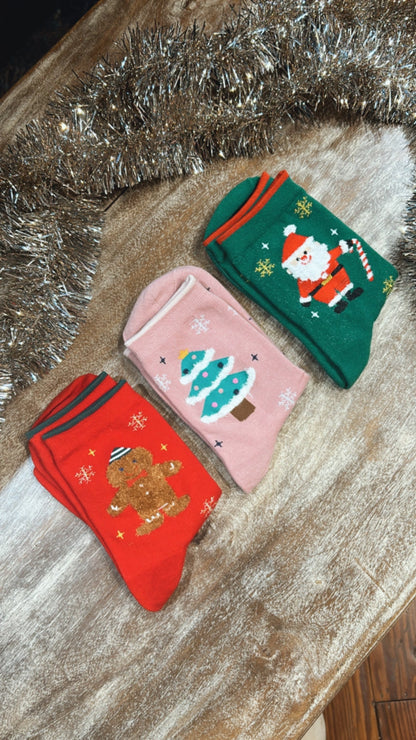 Christmas Tree Sock, Pink