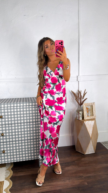 Garden Grace Maxi Dress, Pink Peony