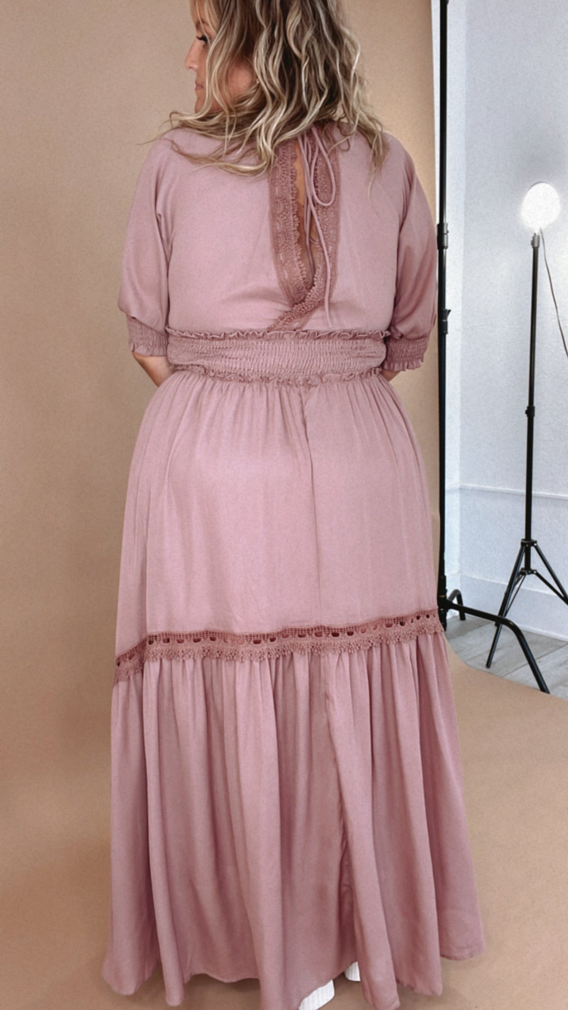 ECB Exclusive: Most Admired Maxi Dress , Blush