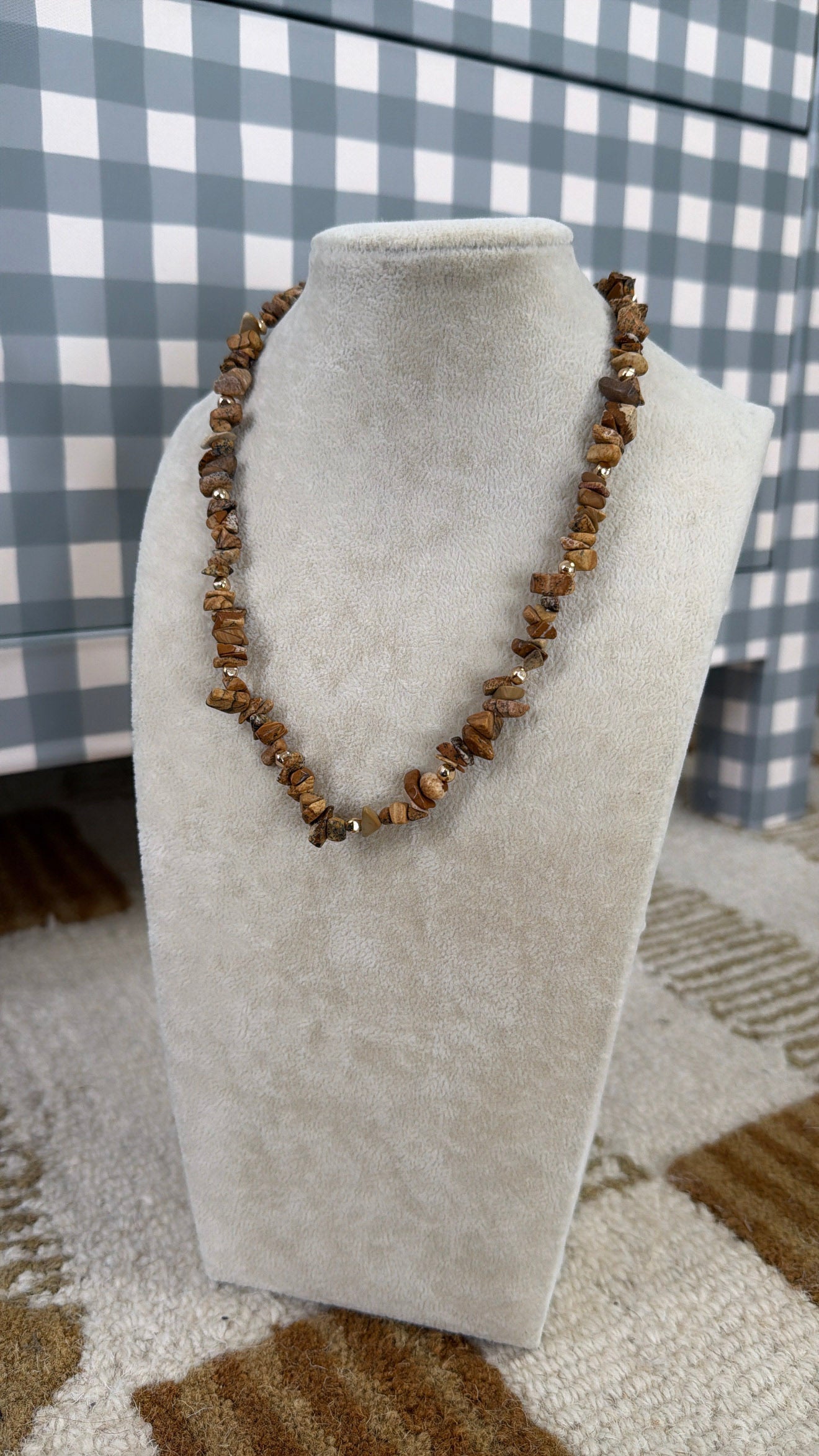Pebble Road Necklace, Brown Multi
