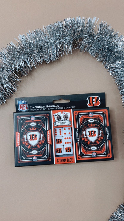 Cincinnati Bengals - 2-Pack Playing Cards & Dice Set