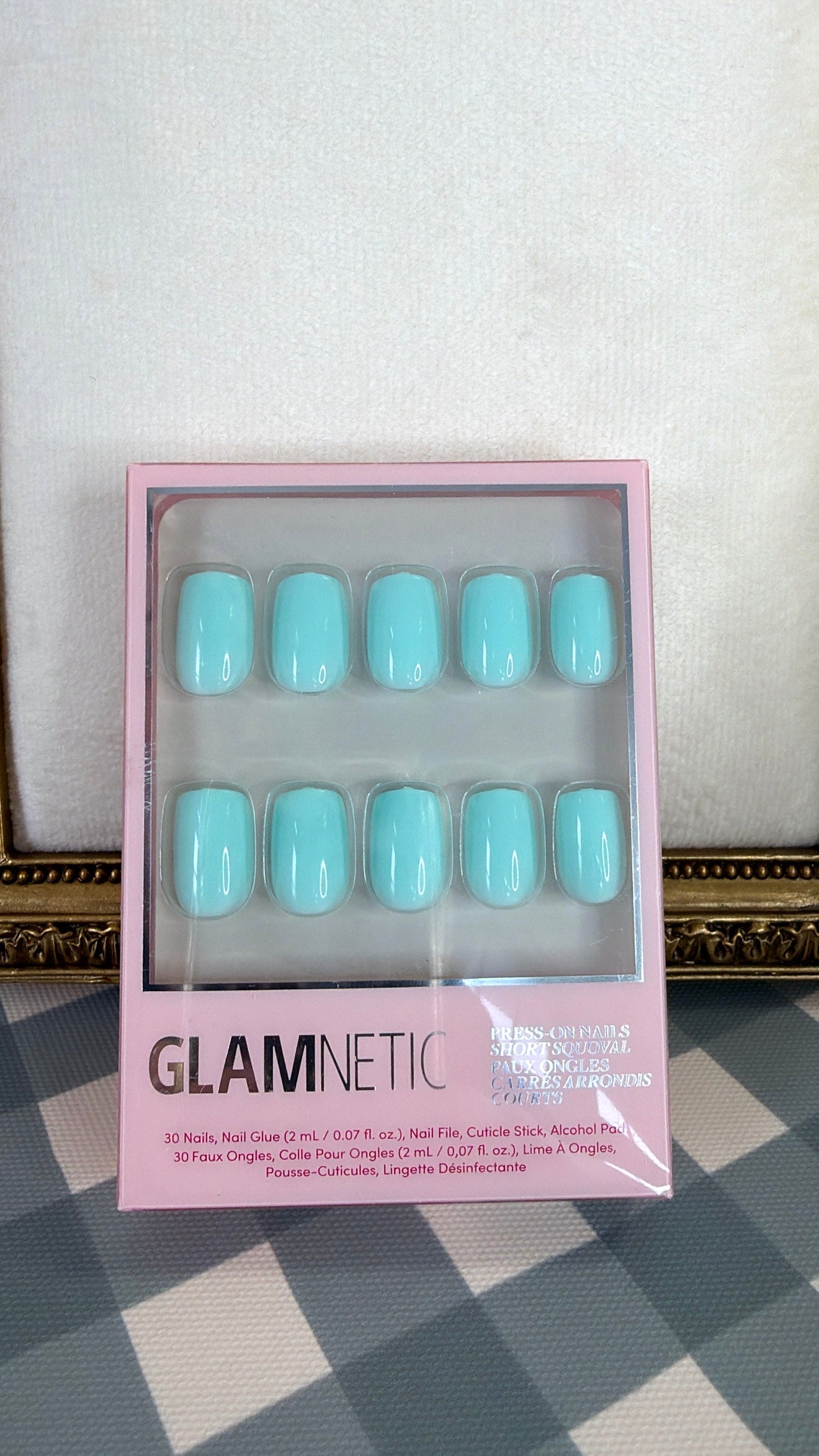 Glamnetics: Soft Teal Nails