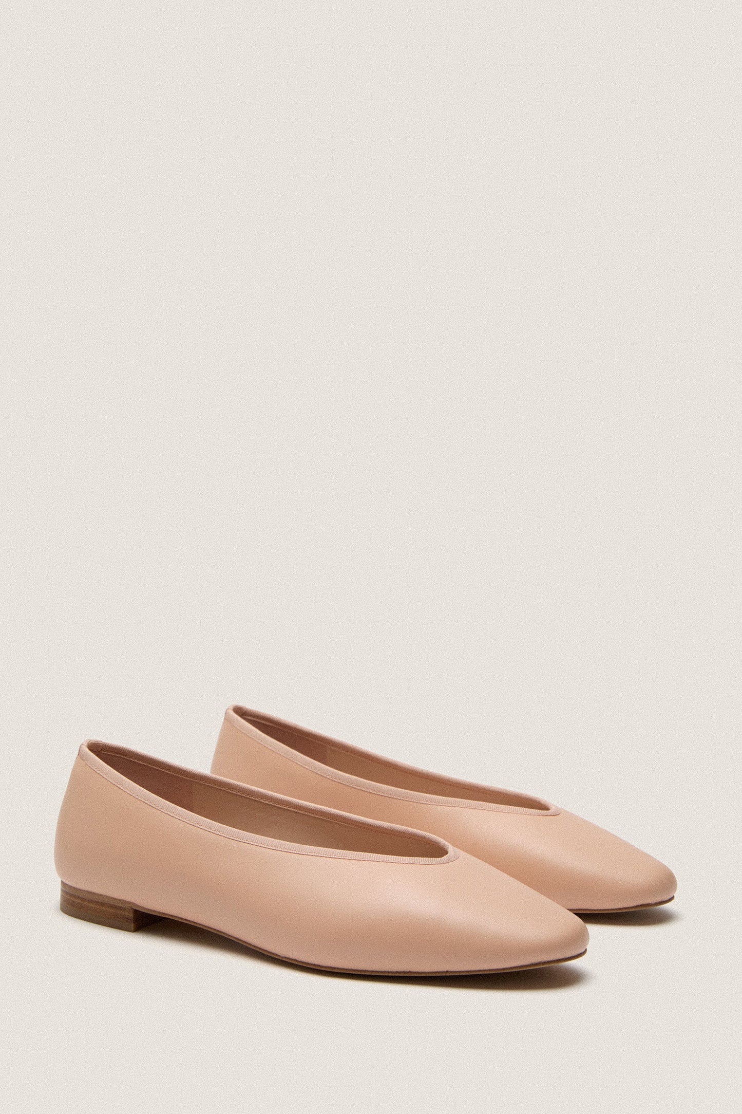 Ballet Pink Leather Nina Flats