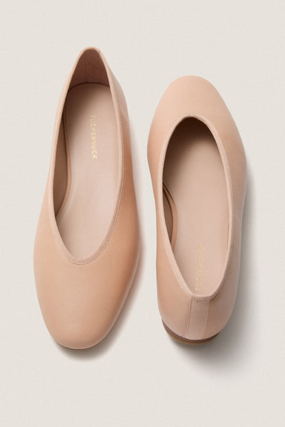 Ballet Pink Leather Nina Flats