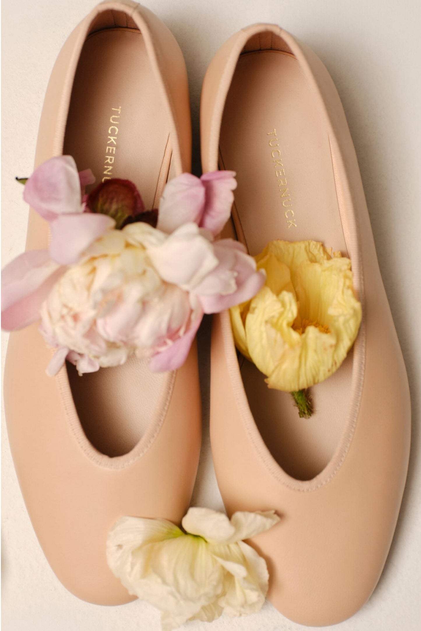 Ballet Pink Leather Nina Flats
