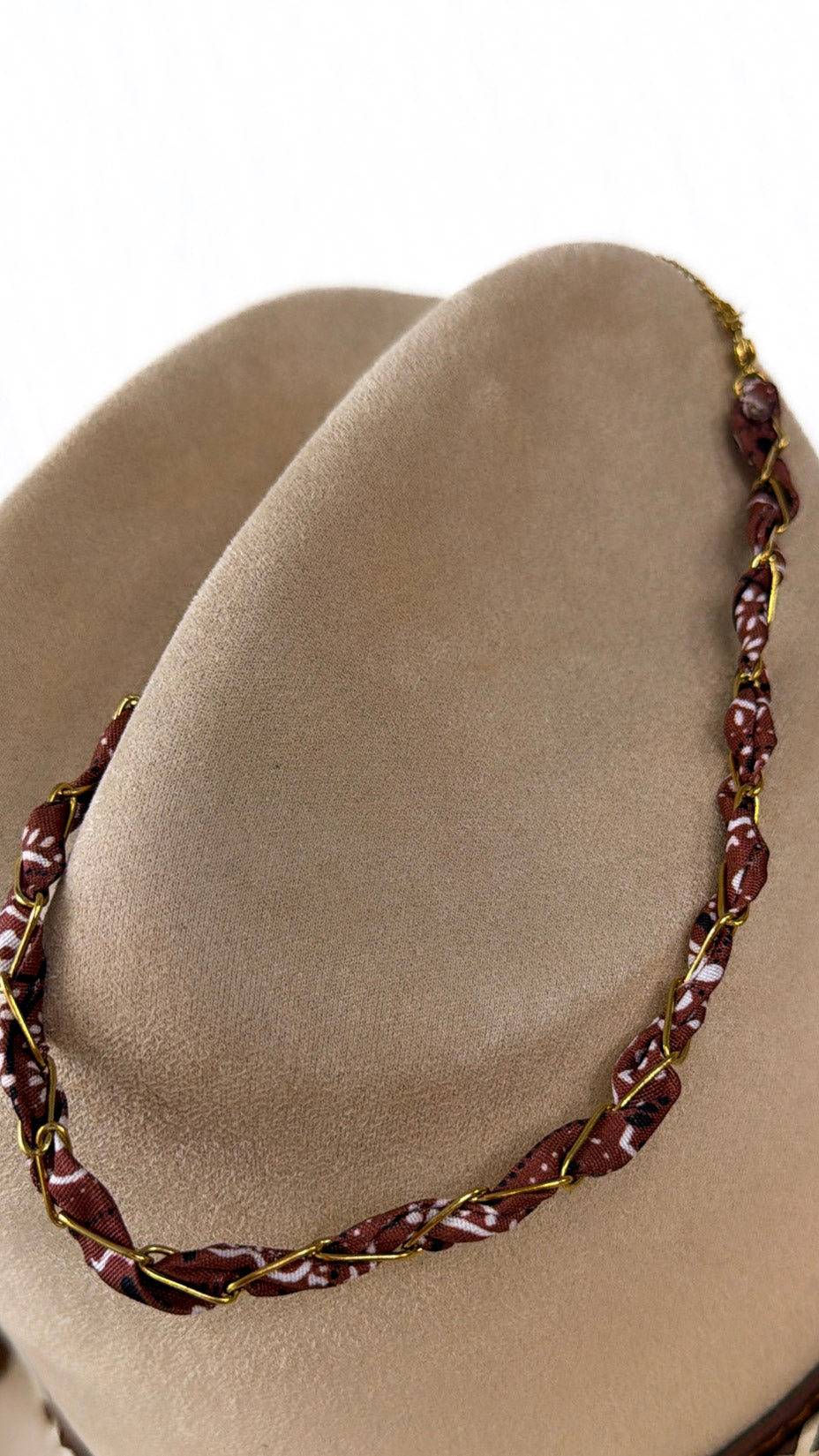 Bandana Twist Necklace, Brown
