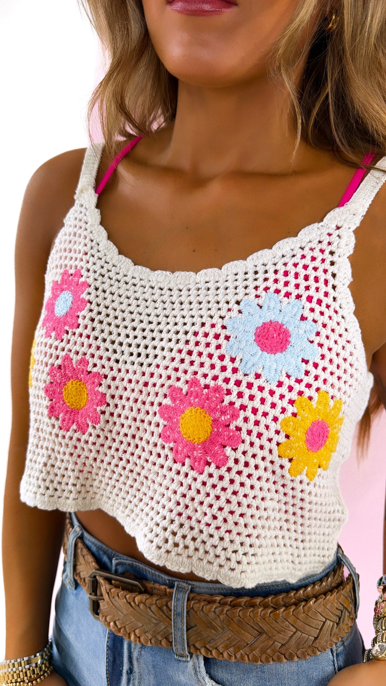 Garden Gate Tank, Ivory Multi
