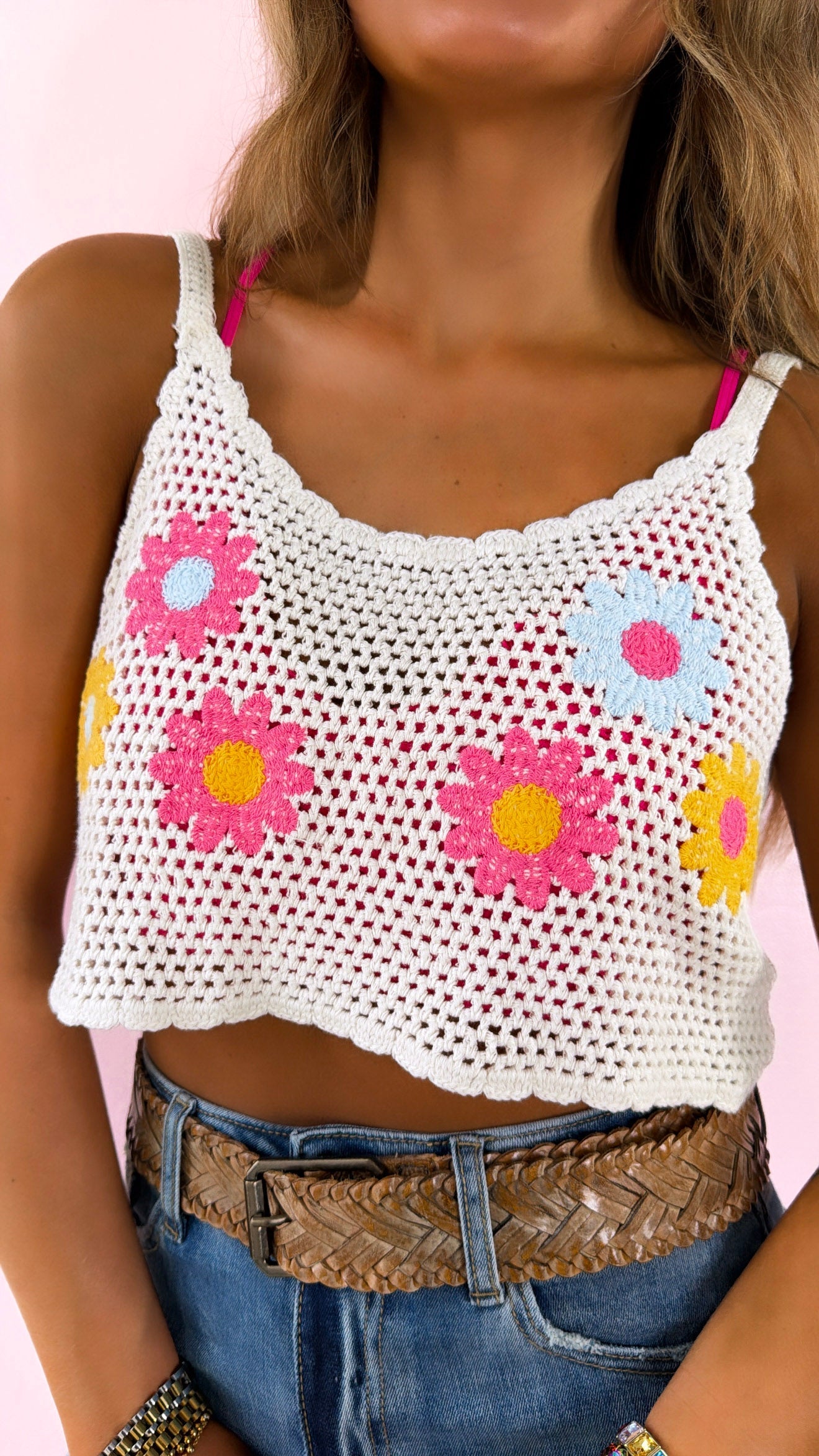 Garden Gate Tank, Ivory Multi