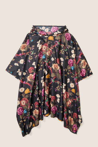 Black Floral Barbour x Tuckernuck Poncho
