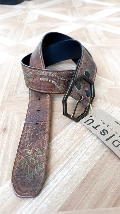 Mohawk Leather Belt, Tan Rustic