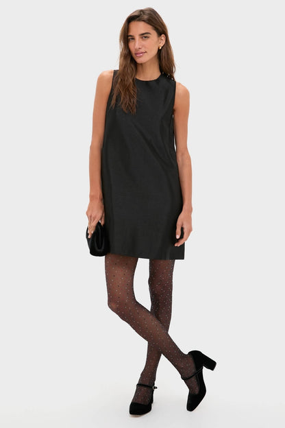 Black and Red Multicolored Dot Tights