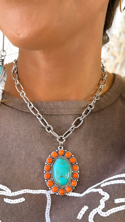 15" Turquoise Necklace