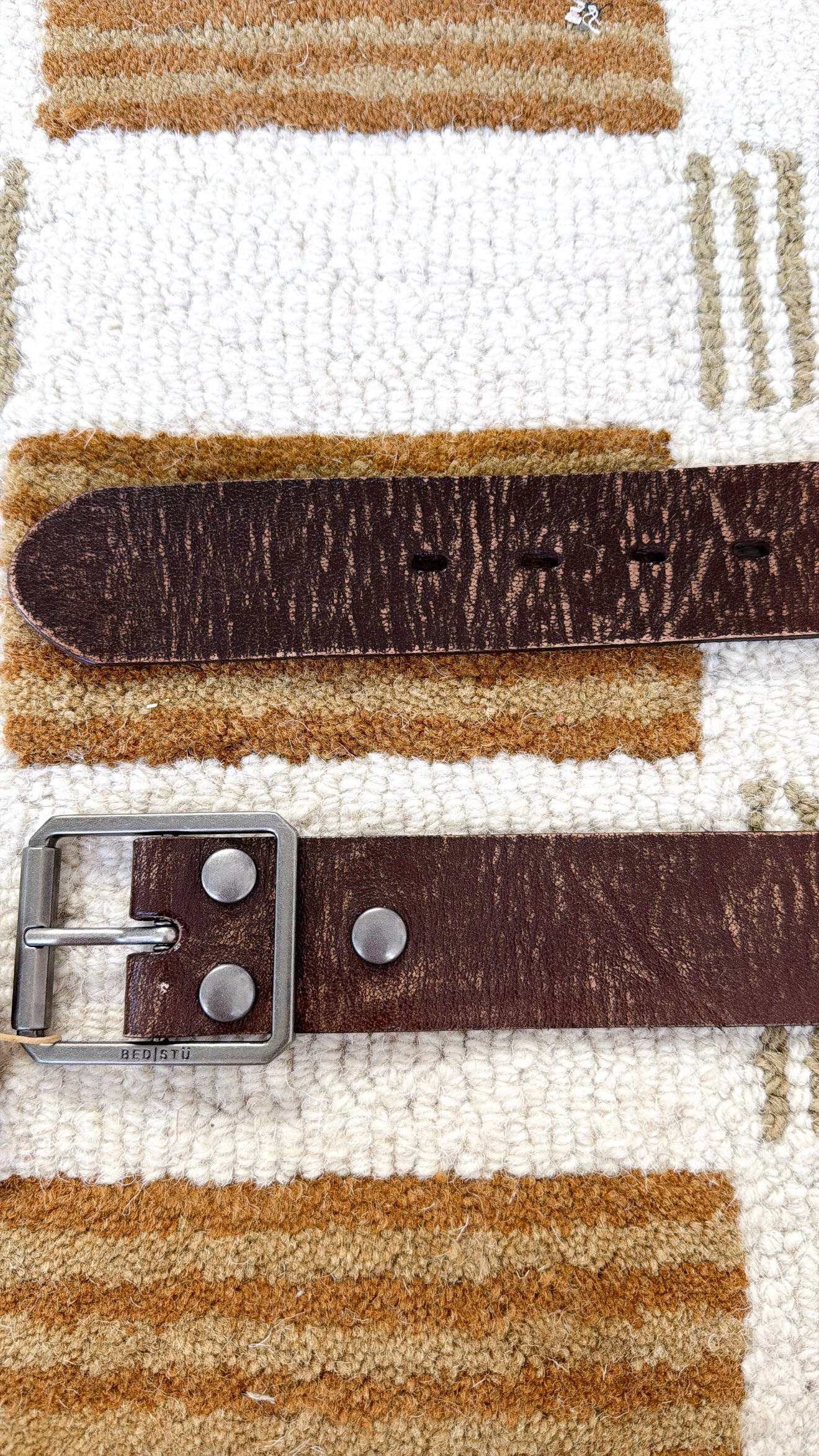Hobo Leather Belt, Brown Abrasive