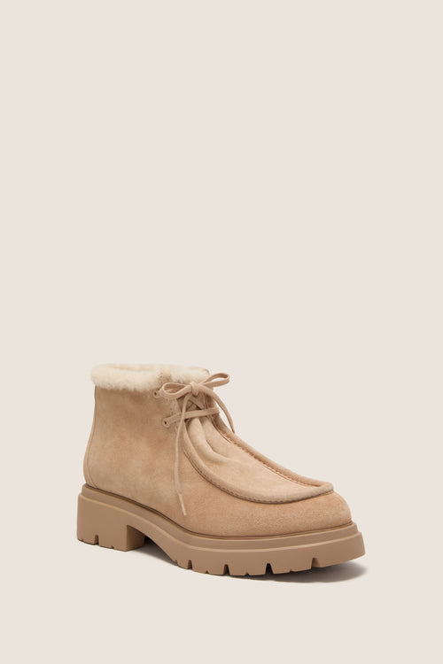 Adobe and Vanilla Hudson Shearling Chukka Boots