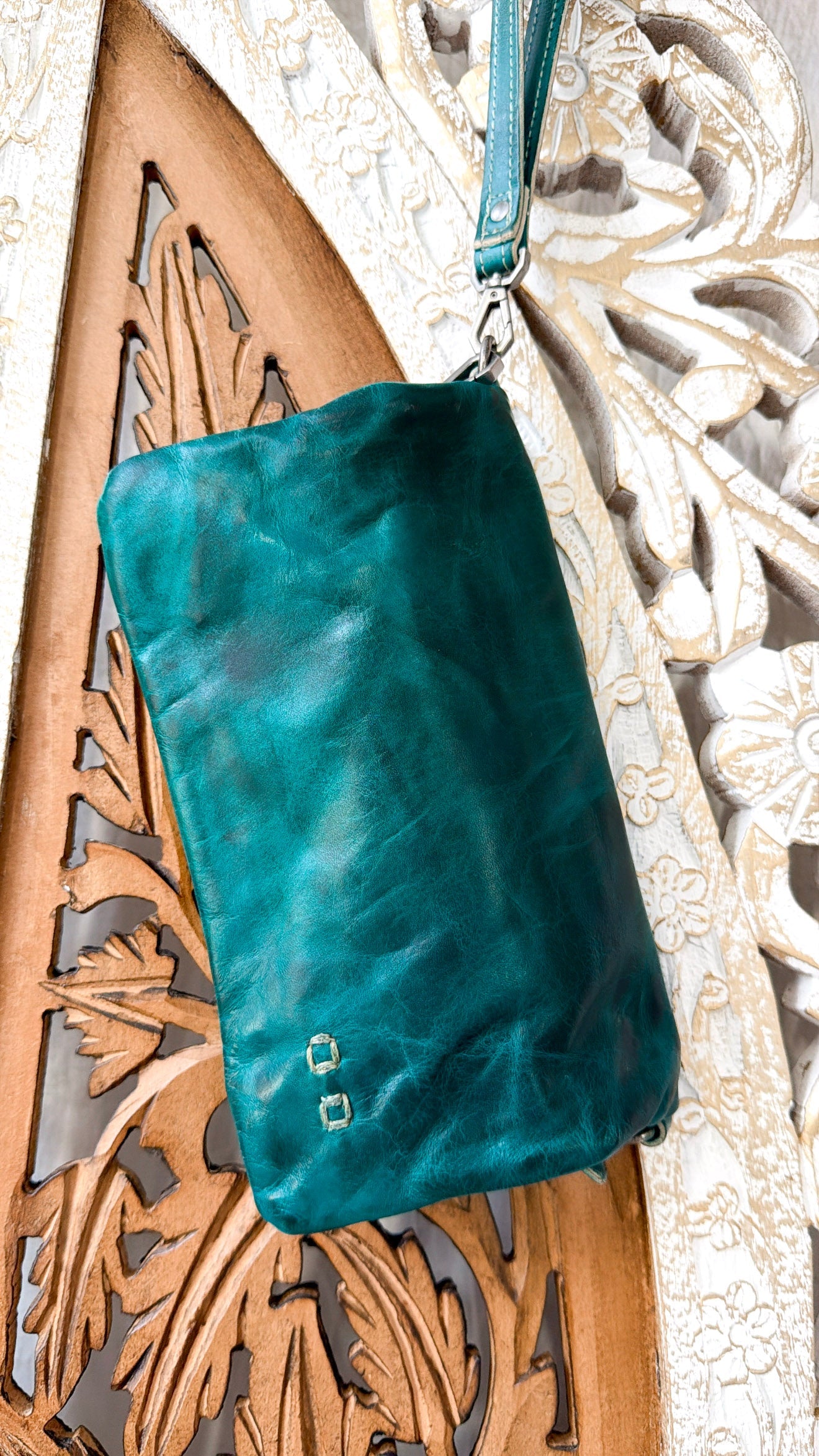 Bedstu Cadence Crossbody, Artic Teal Driftwood