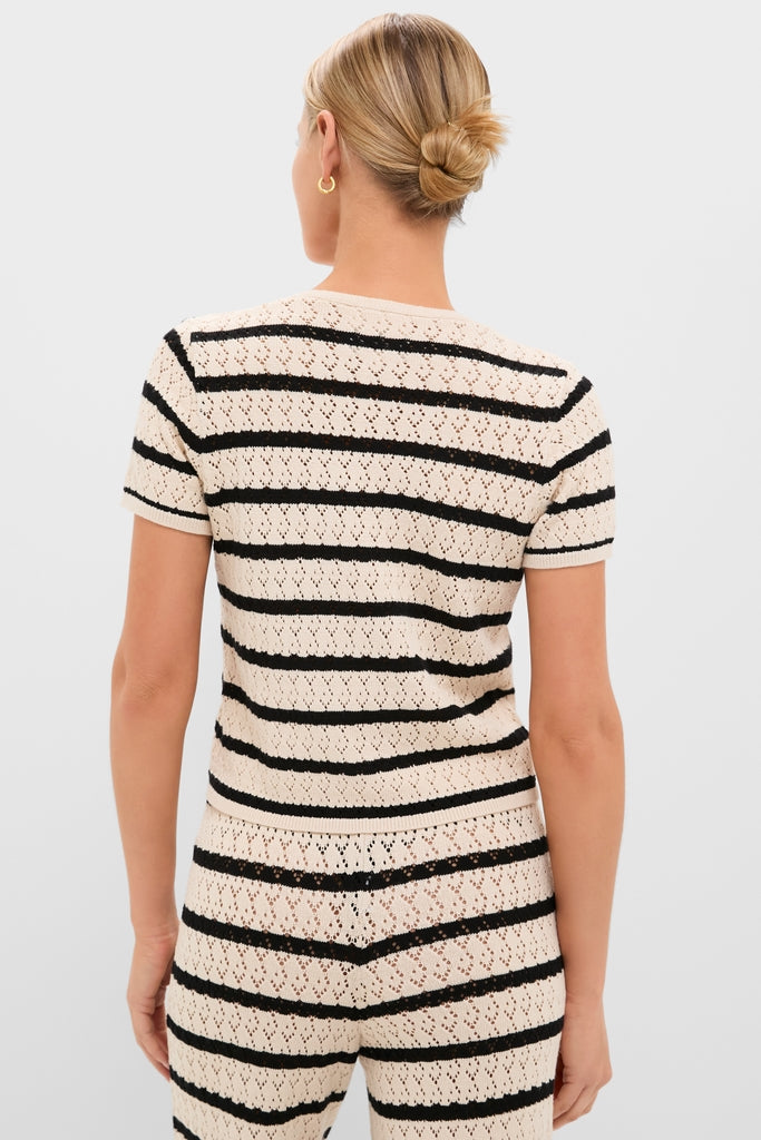 Black & Tan Stripe Portimao Top