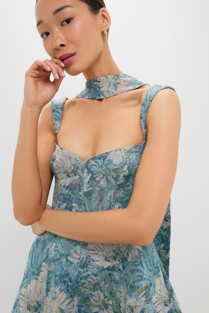 Aquarelle Jacquard Rue Mini Dress
