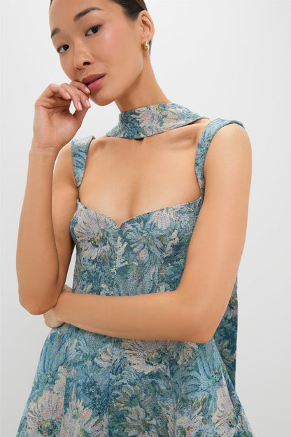 Aquarelle Jacquard Rue Mini Dress