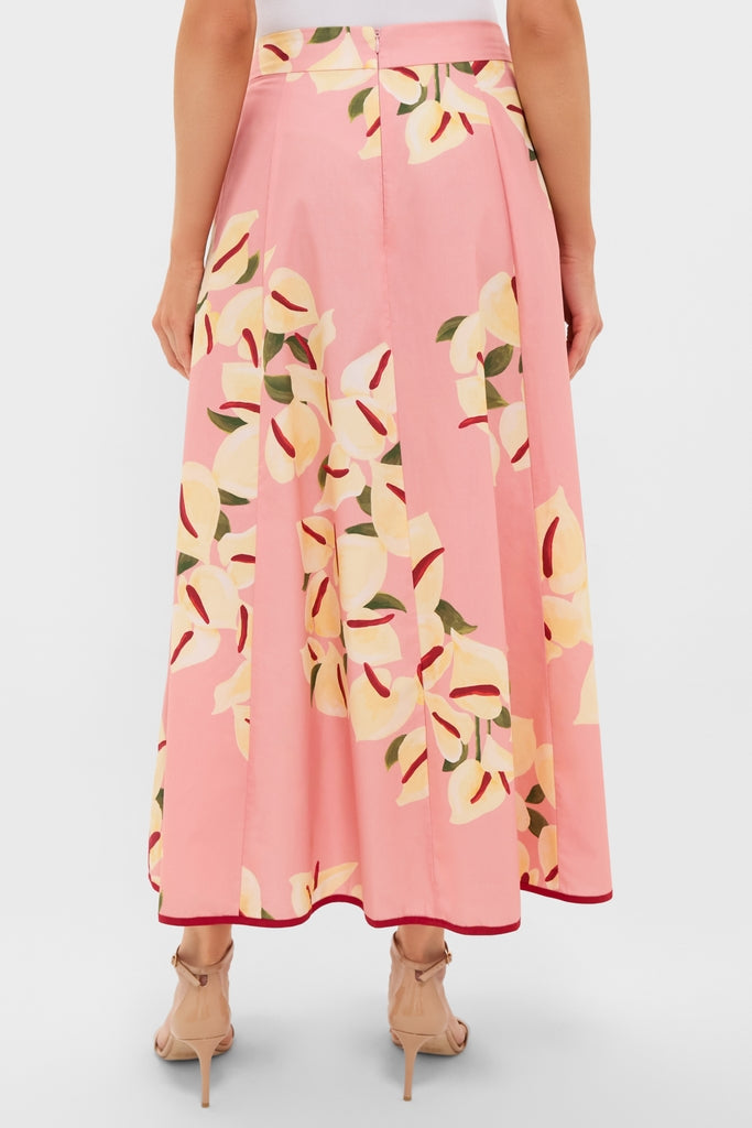 Anthurium Print Maxi Skirt