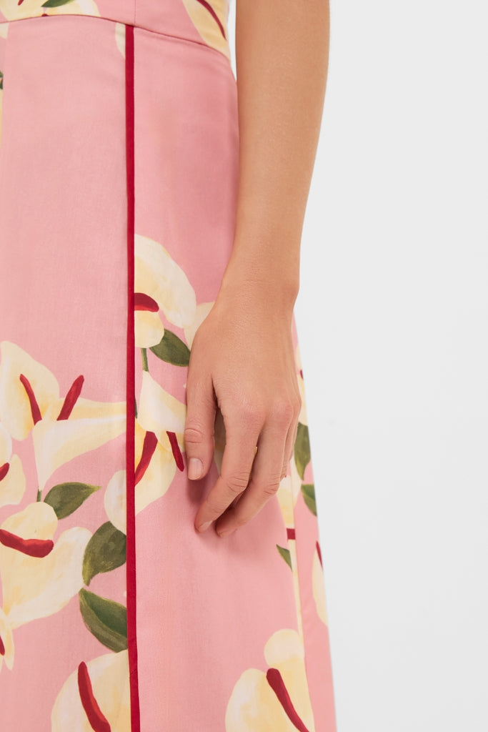 Anthurium Print Maxi Skirt