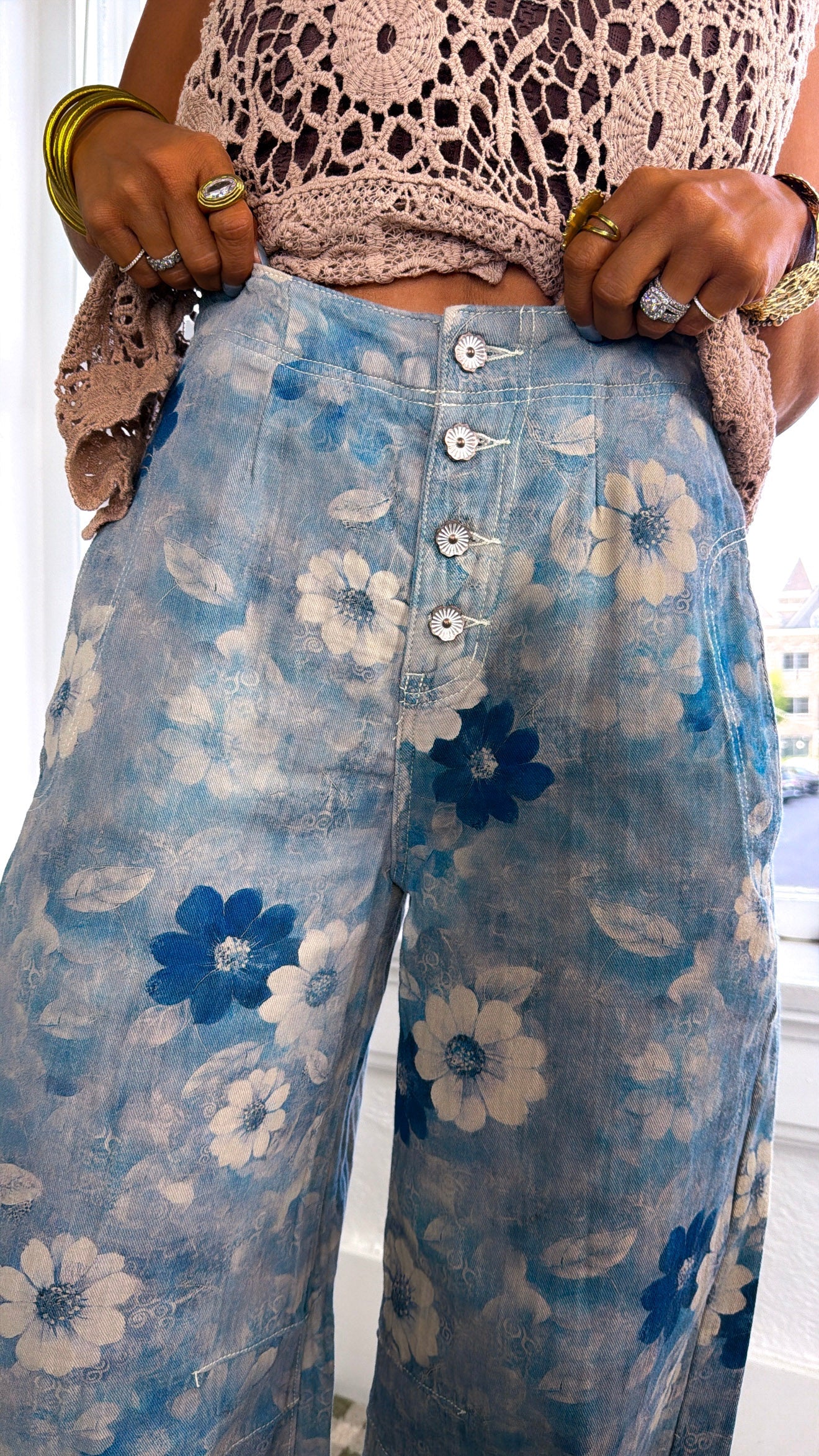 Pearl & Sky Jogger Pants, Navy Multi