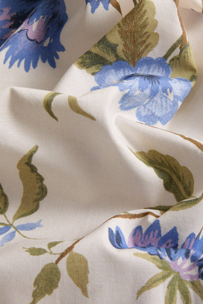 Blue and Lavender Blossom Printed Napkins Set of 4