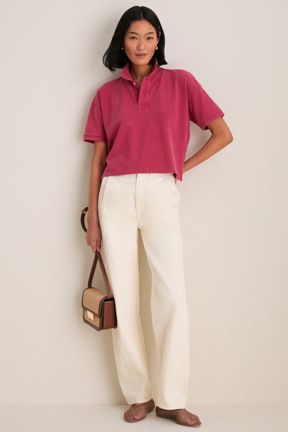 Americana Red Pique Holmes Boyfriend Polo